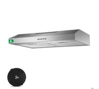 Hotte Aspirante 60cm,Hotte visière, Eclairage LED,Filtre à charbon inclus,Evacuation et Recyclage,Hotte de Cuisine