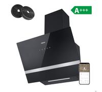 Hotte Aspirante 60cm Smart Contrôle Touche Tactile 650m3/h 2pcs Filtre Actif Noir CIARRA