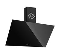 Hotte aspirante 80 cm GURARI 286 BL 8 Pr/Hotte Murale Noir Verre efficacité énergétique A, 1000m³/h, Hotte Inclinée télécommande