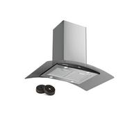 Colette Hotte aspirante îlot 90cm 600 m³/h Classe A - inox argent
