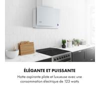 Hotte aspirante Amelia 23W 60x47x23,5cm, LED, molette de réglage, blanche C