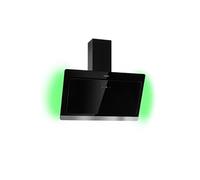 Klarstein Hotte aspirante inclinée silencieuse 90 cm – LED RGB, 563 m³/h, Classe A, évacuation