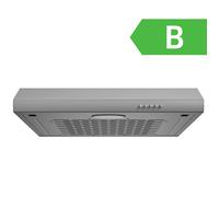 Hotte Aspirante Casquette Visière 60cm FIREGAS -3 Vitesses - Évacuation et Recyclage - Classe B - Filtre en Coton - Grise