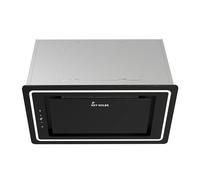 Hotte aspirante cuisine 52 cm | Hotte Îlot | acier inoxydable | verre noir | arrête automatiquement | LB520