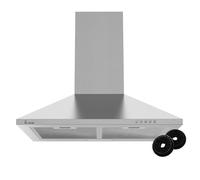 Hotte aspirante cuisine 60 cm | Hotte Murale | acier inoxydable | Opération bouton poussoir | PLUS430