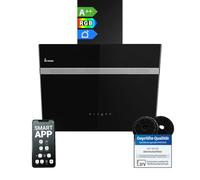 Hotte Aspirante 60 cm | Montage Mural | Noire | Verre | Appli Smart WiFi | Éclairage LED RGBW | Commande Tactile | ALPINA609HC