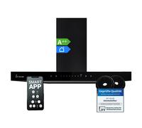 Hotte aspirante cuisine 60cm Hotte Murale acier inoxydable verre noir WiFi