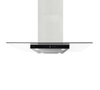 Hotte aspirante cuisine 90cm Hotte Îlot acier inoxydable verre noir WiFi
