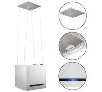 Hotte aspirante décorative en îlot - CUQUE - recyclage d'air 756 m³/h - 3 vitesses - inox
