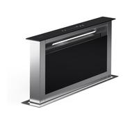 Hotte aspirante descendante Klarstein 60 cm, hotte escamotable évacuation/air recyclé, hotte silencieuse sans tuyau, débit d'air 713 m³/h, éclairage LED & panneau de commande tactile