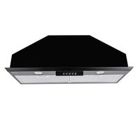 Hotte aspirante encastrable 70 cm GURARI GCH B 051 groupe filtrant intégré / hotte de plafond noire, 1000 m³/h