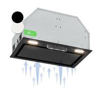 Hotte aspirante encastrée Klarstein Camila - 52 cm - 397 m³/h - LED - A++ - Inox Noir