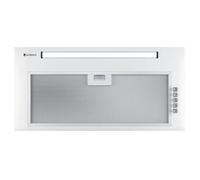 GLOBALO Hotte de cuisine, hotte encastrable 60 cm, ventilateur plat, filtre à graisse, hotte d'armoire avec éclairage, acier peint Viledo 60.1 Blanc