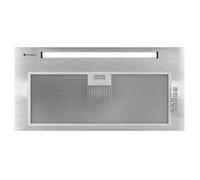 GLOBALO Hotte de cuisine, hotte encastrable 60 cm, ventilateur plat, filtre à graisse, hotte d'armoire avec éclairage, Viledo 60.1 Inox en acier peint