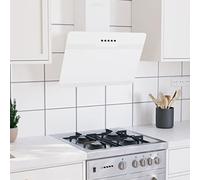 Hotte Aspirante, Hotte de Cuisine Hotte Casquette Hotte murale 60 cm Acier et verre trempé Blanc