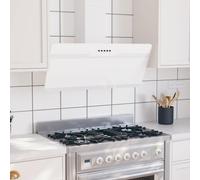 Hotte Aspirante, Hotte de Cuisine Hotte Casquette Hotte murale 90 cm Acier et verre trempé Blanc