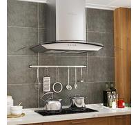 Hotte Aspirante, Hotte de Cuisine Hotte Casquette Hotte murale 90 cm Acier inoxydable 756 m³/h LED