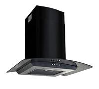Hotte Aspirante, Hotte de Cuisine Hotte Casquette Hotte murale Acier inoxydable 756 m³/h 60 cm Noir