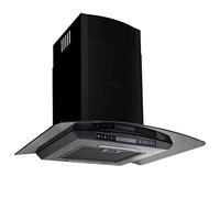 Hotte Aspirante, Hotte de Cuisine Hotte Casquette Hotte murale Acier inoxydable 756 m³/h 60 cm Noir