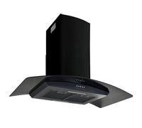 Hotte Aspirante, Hotte de Cuisine Hotte Casquette Hotte murale Acier inoxydable 756 m³/h 90 cm Noir