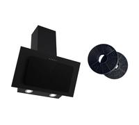 Hotte Aspirante Incliné Sans Tête 60 Cm Noir Avec Filtre MS
