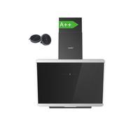 Hotte Aspirante Inclinée 60cm Comfee - 480m³/h - Classe A++ - Commandes Sensitive - 3 Vitesses - 2 Filtres à Charbon -Verre Noir