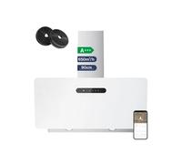 Hotte aspirante inclinée 90cm 4 vitesses 650 m3/h tactile et Wifi Connectée booster recyclage ou évacuation CD9736KW