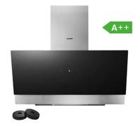 Hotte Aspirante Inclinée 90cm 800m³/h Comfee Classe A++, 4 Vitesses, BLDC, Evacuation & Recyclage, Commandes Gestuelles, Verre Noir