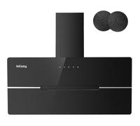 Hotte aspirante ISEASY 90 cm murale inox noir