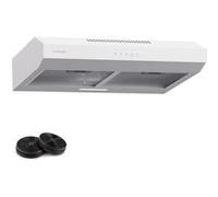 Hotte aspirante - KLARSTEIN - Contempo 60 - 200 m³/h - LED - Acier inoxydable Blanc