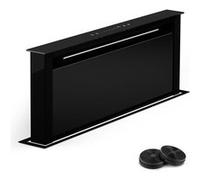 Klarstein Hotte aspirante 90 cm, Aspiration descendante, 576 m³/h, LED, Tactile, Silencieuse