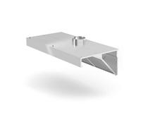 HENDI Hotte aspirante, murale, avec des filtres en inox (lavables au lave-vaisselle), raccord de ventilation: 200 mm, sans éclairage, sans ventilateur, 1200x700x(H)450 mm, acier inoxydable