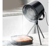 Hotte aspirante portable, petit ventilateur d'échappement de cuisine, filtre amovible, faible bruit, pour la maison, la cuisine, le barbecue intérieur, le barbecue intérieur, le camping (noir)