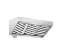 Hotte aspirante professionnelle avec moteur, régulateur, filtre et éclairage - 140 cm - 1500 m³/h - Royal Catering RCGH-140