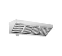 Hotte aspirante professionnelle 200 cm - 1500 m³/h - Hotte inox murale