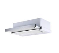 Hotte aspirante Respekta/Hotte à visière de 60 cm/Boîtier en acier inoxydable blanc/Fonction d'extraction et de recyclage de l'air / CH4138IXC / C / 53-64 dB