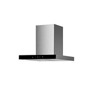Hotte aspirante Respekta/Hotte murale de 60 cm/Boîtier en acier inoxydable avec façade en verre noir/Fonction d'extraction et de recyclage de l'air / CH44060GAM / A / 56-71 dB