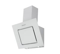 Hotte aspirante Respekta sans tête/Hotte aspirante inclinée de 60 cm/Boîtier en métal avec abat-jour en verre blanc/Fonction d'extraction et de recyclage de l'air / CH22010WBZ / B / 54-62 dB