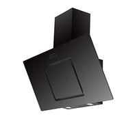 Hotte aspirante Respekta sans tête/Hotte aspirante inclinée de 90 cm/Boîtier en métal avec abat-jour en verre noir/Fonction d'extraction et de recyclage de l'air / CH22010/90SBZ / B / 54-62 dB