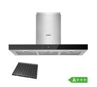 Hotte Aspirante Tactile 90cm Comfee - Classe A+++ - 650 m³/h - 4 Vitesse - Filtre à Charbon - LED Affichage - En Inox Noir