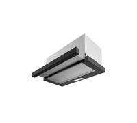 Cecotec Hotte aspirante télescopique de 60 cm Bolero Flux TLM 603500 Black A. Moteur 70 W, Puissance d'aspiration 350 m3/h, Commande mécanique, 2 niveaux, Lumière et Filtre à charbon, Finition noire