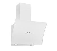 Respekta Hotte aspirante sans hotte/Hotte inclinée 60 cm/Boîtier métallique avec écran en verre blanc/Fonction évacuation et recyclage de l'air / CH55060WA++ / A++ / 42 - 63 dB
