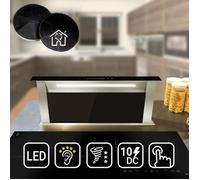 Hotte Aspirante vers le bas Hotte aspirante 60cm acier inoxydable verre noir
