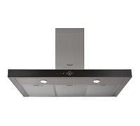 Hotte box décorative - WHIRLPOOL AKR759/1IX - Larg 90 cm - Evacuation/recyclage - 74dB - 3 vitesses - Inox