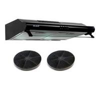 HOTTE CASQUETTE / VISIERE DOUBLE MOTEURS 60 CM - NOIR | BELDEKO