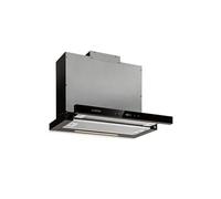 KLARSTEIN Mariana Neo - Hotte aspirante casquette télescopique, CEE A, 640m³/h, Ecran LCD, Minuterie, Tactile, LED, Sous-structure, Façade en verre, 60cm - Noir