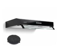 Hotte casquette Rivage 60 cm en noir - Performance design extra-plat BelDeko Eco