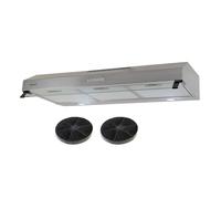 Hotte casquette visière BELDEKO 90 cm - Inox - 2 moteurs - 200 W - Débit jusqu’à 420 m³/h - 3 vitesses - filtre inclus - Éclairage LED - Évacuation ou recyclage - Marque française