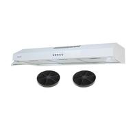 BELDEKO - Hotte casquette / Visière / Rivage 90 cm - Blanche - 200W - Double moteur - 438 m3/H