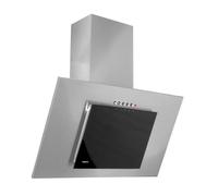 Hotte cheminée - AKPO - WK-4 Nero Eco 60 - Couleur gris et verre noir - Largeur 60 cm - Evacuation